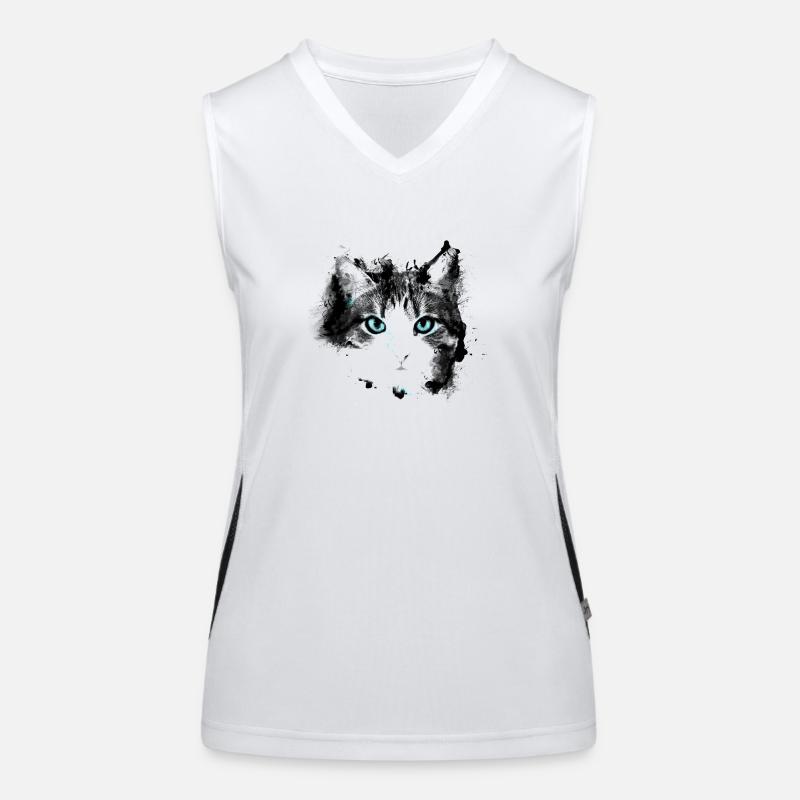 Yeux chat Débardeur respirant contrasté Femme
