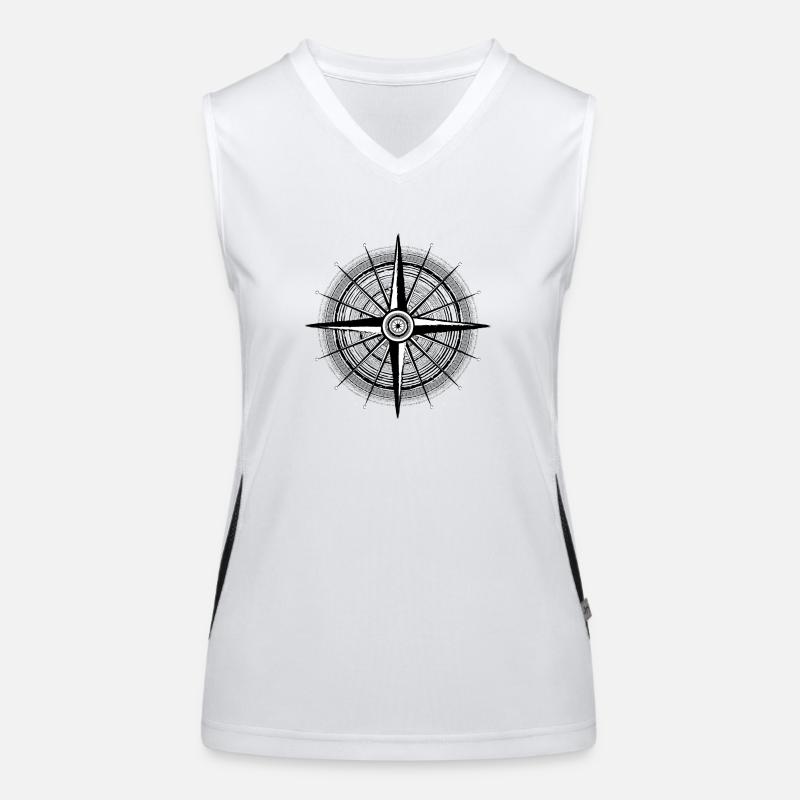 Vintage compass Women's Functional Contrast Tank Top