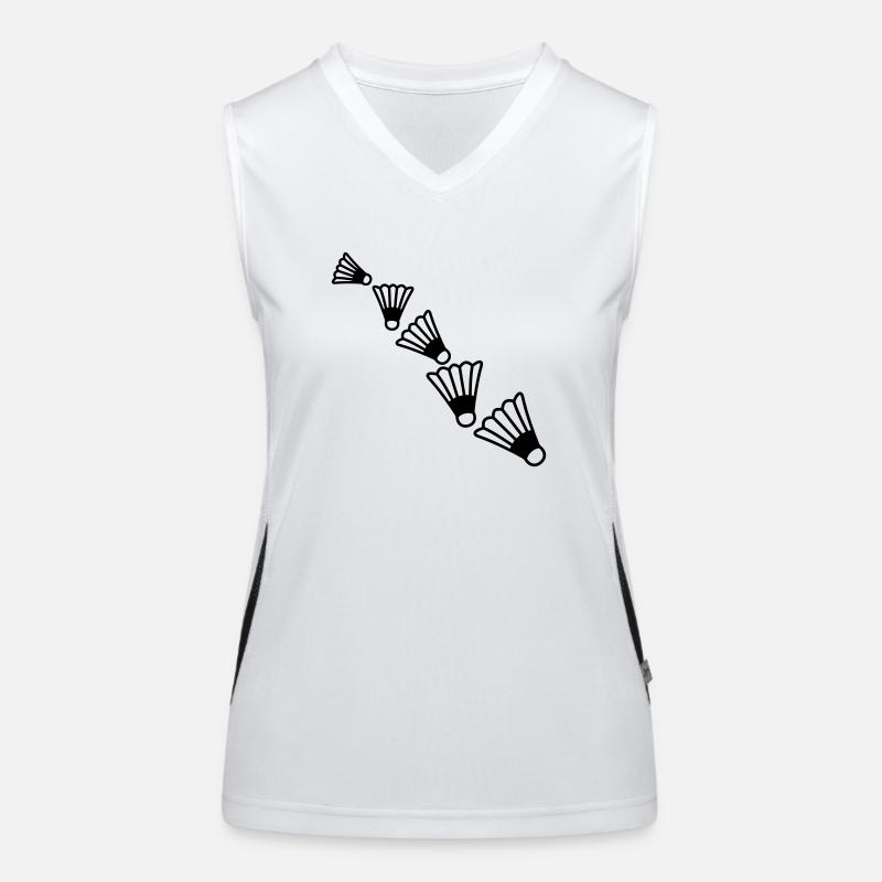 Badmintons Pattern Funktionelles Kontrast-Tank Top für Frauen