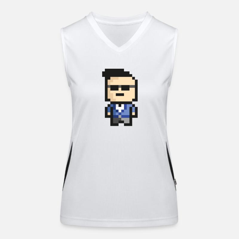 8-Bit-Style Funktionelles Kontrast-Tank Top für Frauen