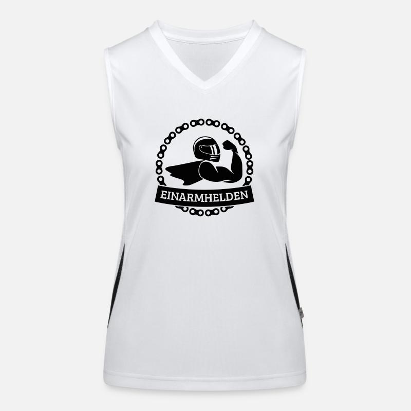 Einarmhelden 1-farbig (schwarz) Funktionelles Kontrast-Tank Top für Frauen