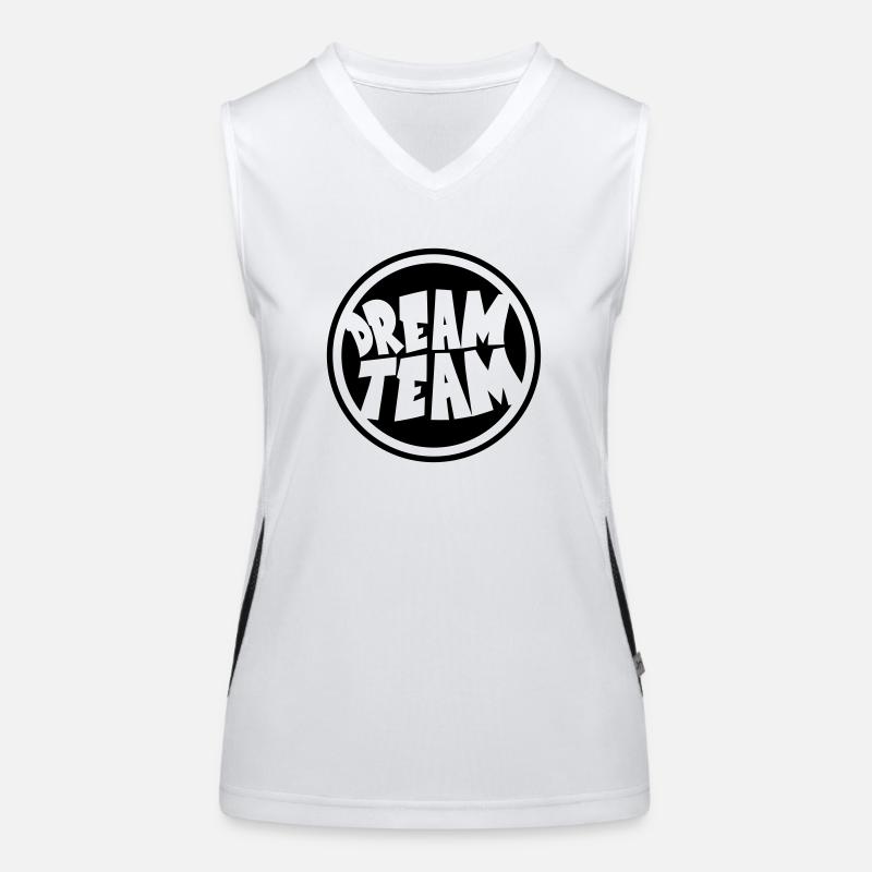 Kreis Rund Logo Stempel Graffiti Dream Team Freund Funktionelles Kontrast-Tank Top für Frauen