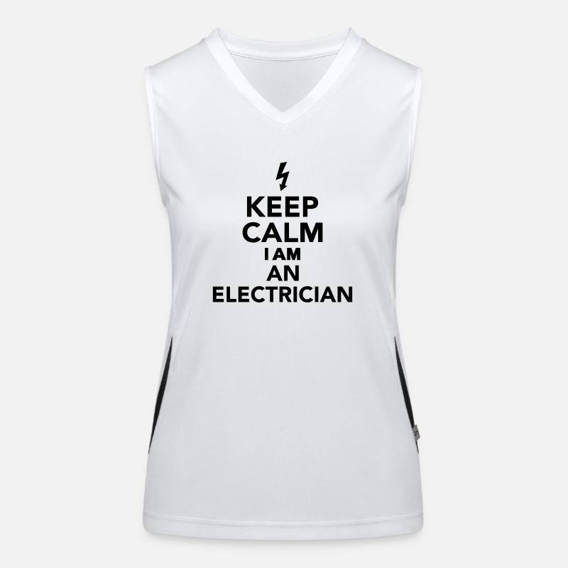 Keep calm I'm a electrician Women's Functional Contrast Tank Top