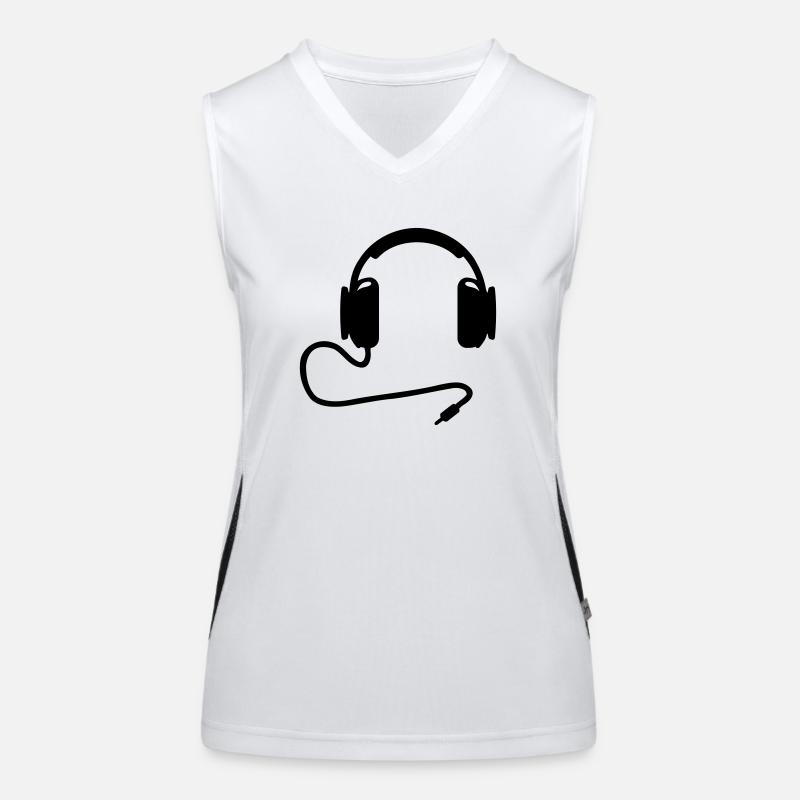Kopfhörer Funktionelles Kontrast-Tank Top für Frauen