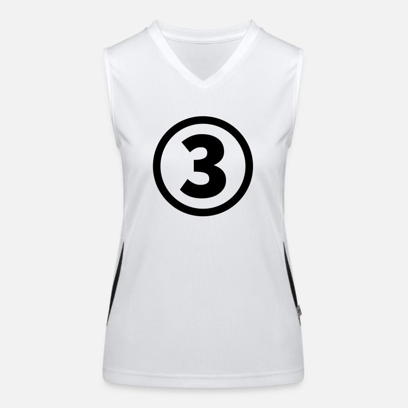 number three Women's Functional Contrast Tank Top