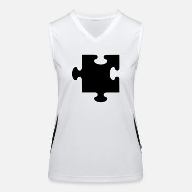 Puzzle Top sportivo da donna in contrasto cromatico