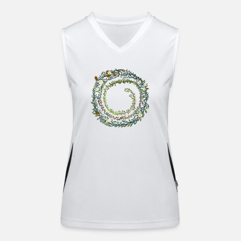 feuilles Débardeur respirant contrasté Femme