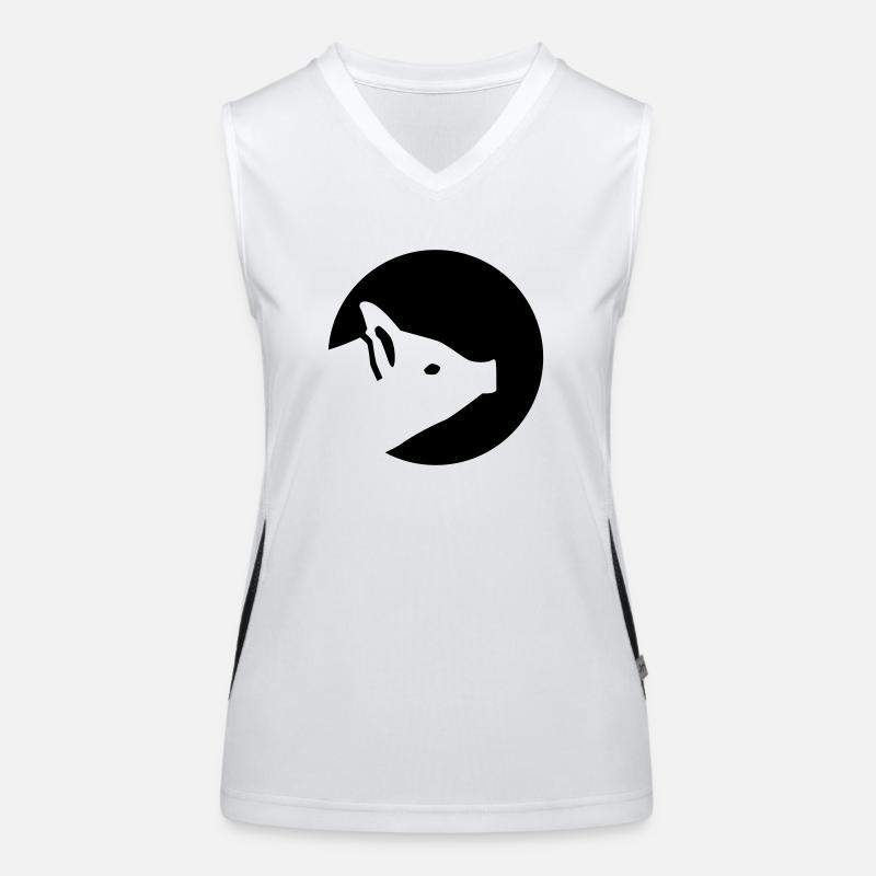 Schwein Funktionelles Kontrast-Tank Top für Frauen