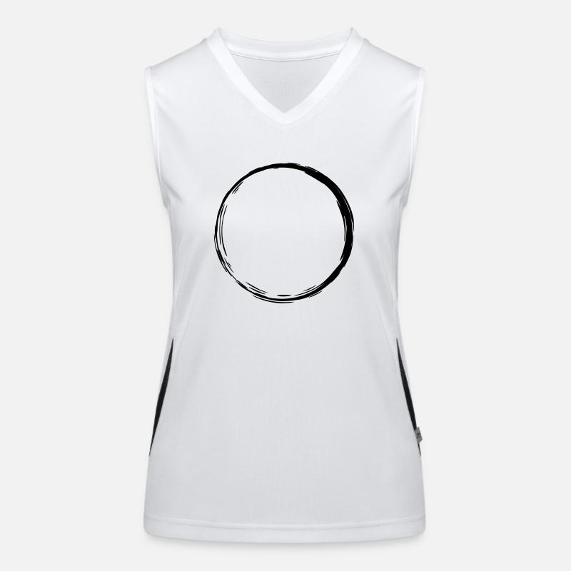 Kreis Funktionelles Kontrast-Tank Top für Frauen