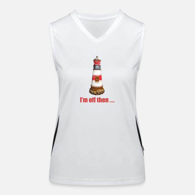 I am off then .. Leuchtturm Funktionelles Kontrast-Tank Top für Frauen