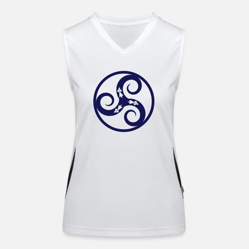 Triskell & Hermines, Celte Breizh Débardeur respirant contrasté Femme