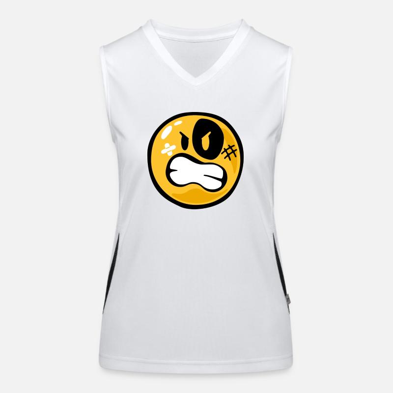 Smiley anger Women's Functional Contrast Tank Top