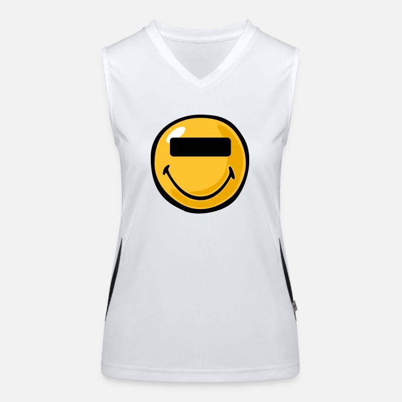 Smiley anonymous Funktionelles Kontrast-Tank Top für Frauen