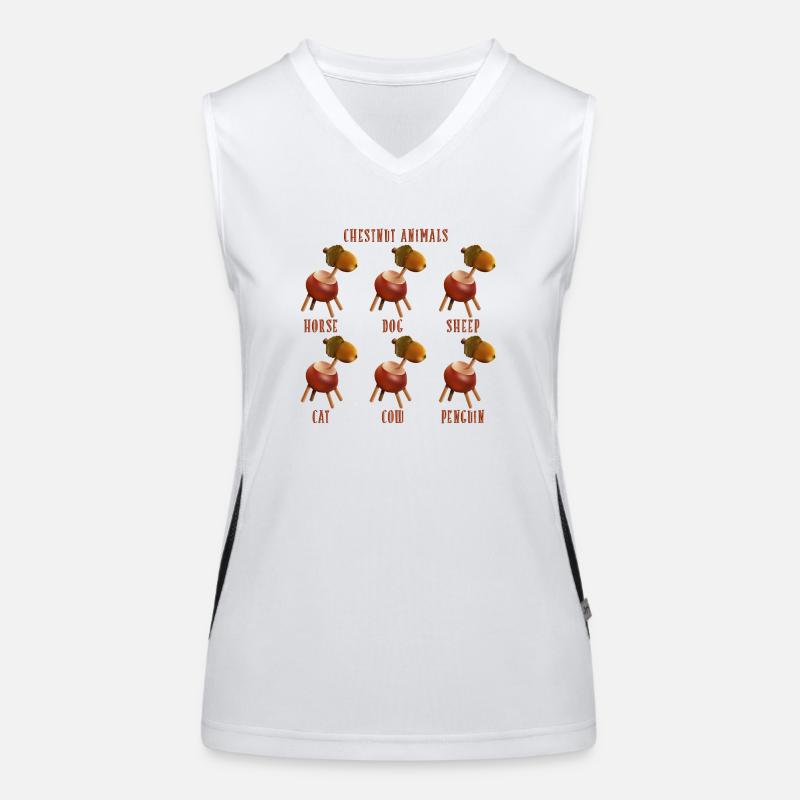 chestnut_animals_10_201602 Funktionelles Kontrast-Tank Top für Frauen
