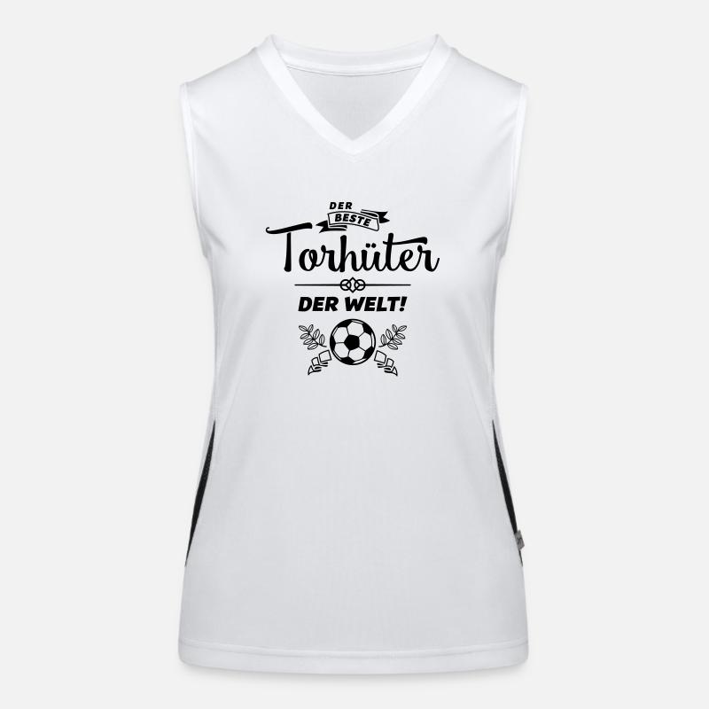 der beste torhüter Funktionelles Kontrast-Tank Top für Frauen