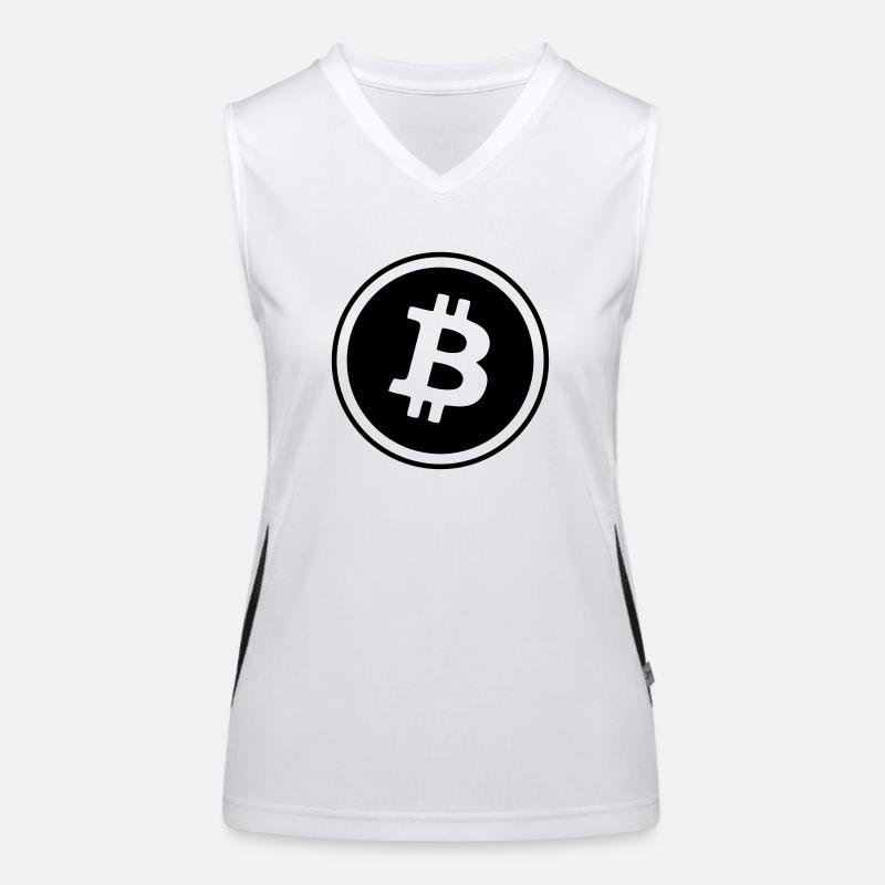 bitcoin symbol Funktionelles Kontrast-Tank Top für Frauen