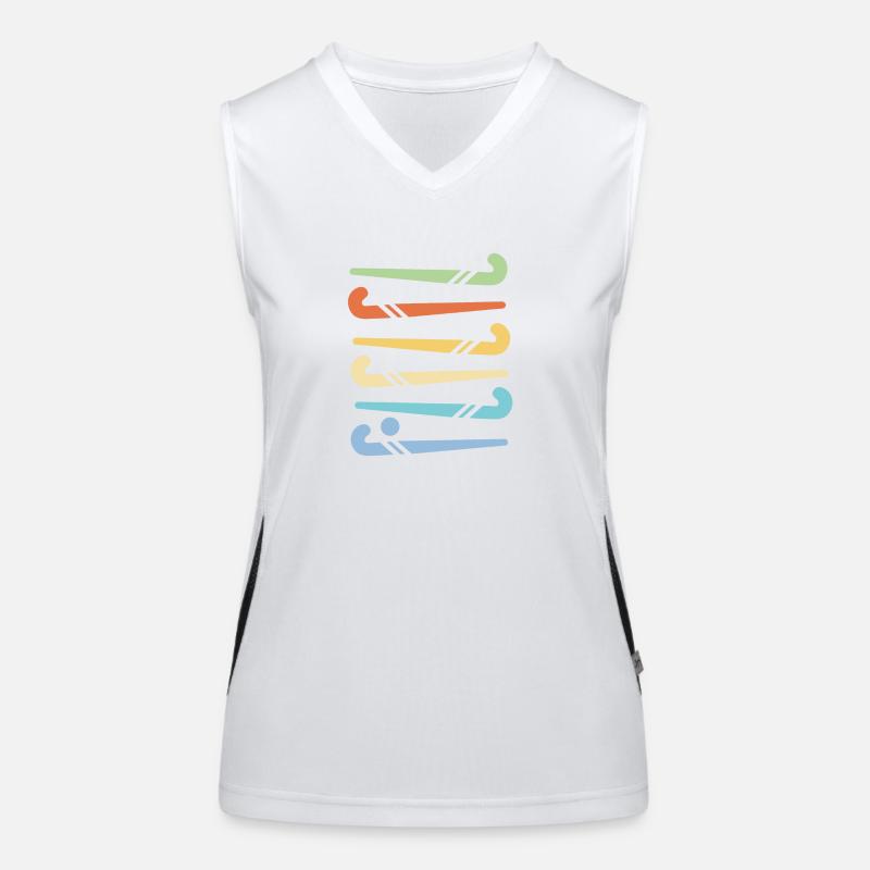 Hockeyschläger Funktionelles Kontrast-Tank Top für Frauen
