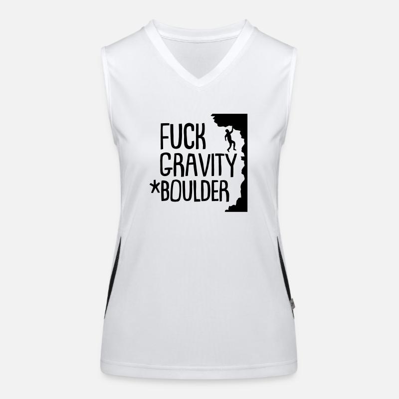 fuck gravity boulder Funktionelles Kontrast-Tank Top für Frauen