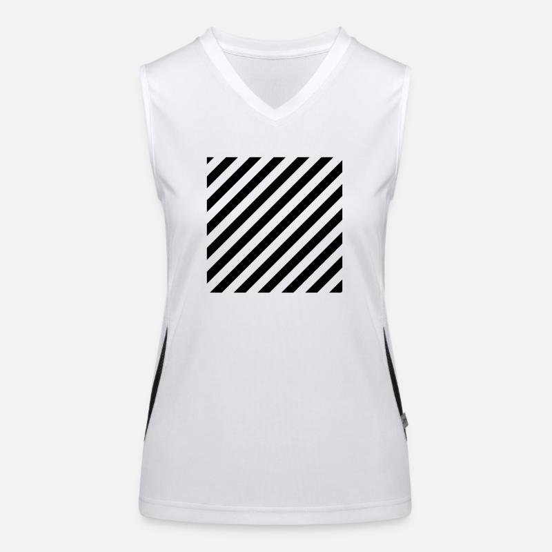 Quadrat gestreift Funktionelles Kontrast-Tank Top für Frauen