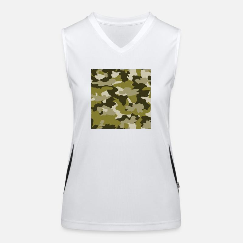 camouflage Débardeur respirant contrasté Femme