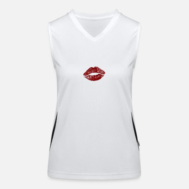 Lippenstift Funktionelles Kontrast-Tank Top für Frauen