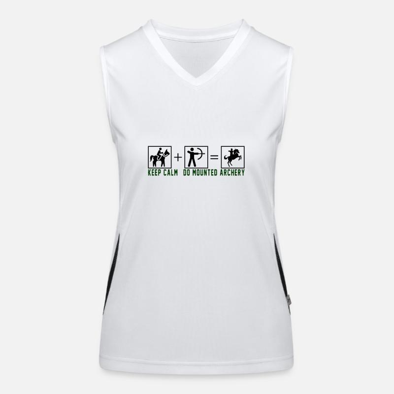 Keep Calm Do Mounted Archery - black Women's Functional Contrast Tank Top