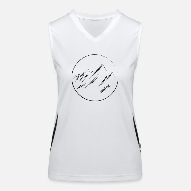Berge minimalistisch Funktionelles Kontrast-Tank Top für Frauen