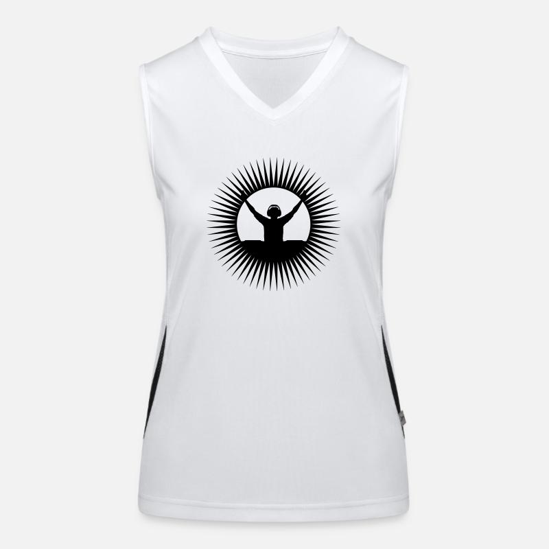 DJ Stern Silhouette Funktionelles Kontrast-Tank Top für Frauen