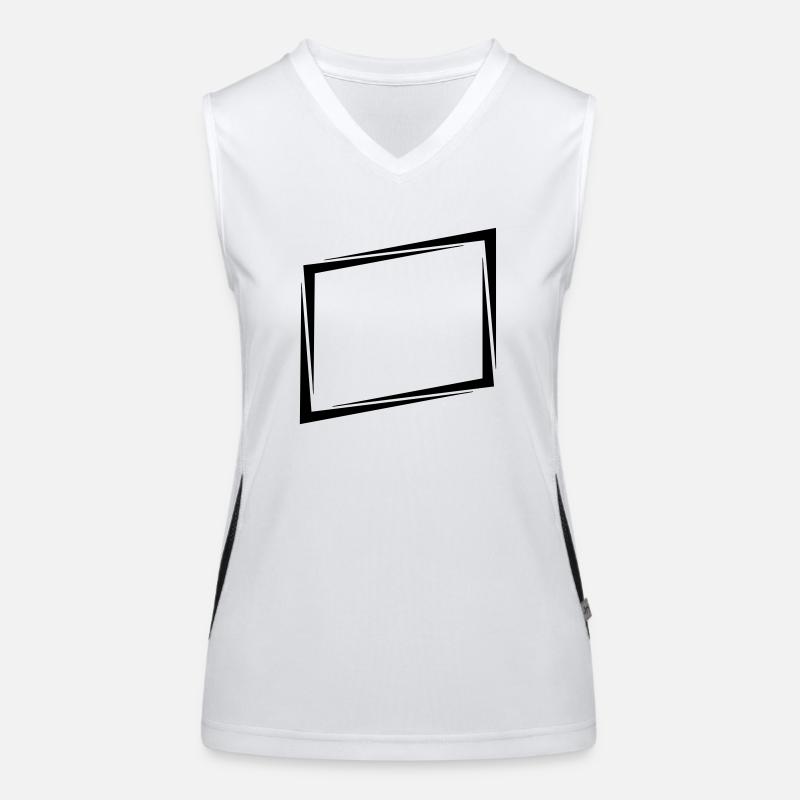 Cadre rectangle bouclier Débardeur respirant contrasté Femme