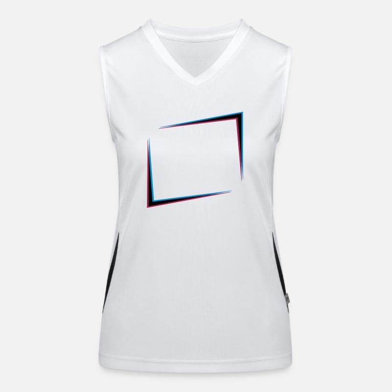 Cadre effet 3D Débardeur respirant contrasté Femme