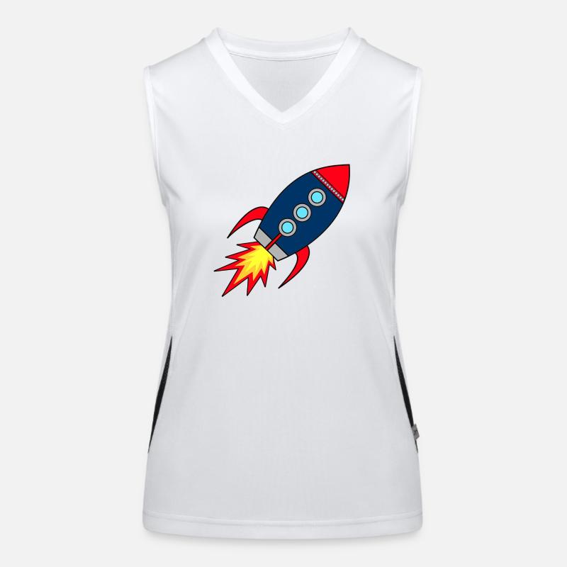 Démarrage de fusée * vaisseau spatial * astronaute * étoiles Débardeur respirant contrasté Femme
