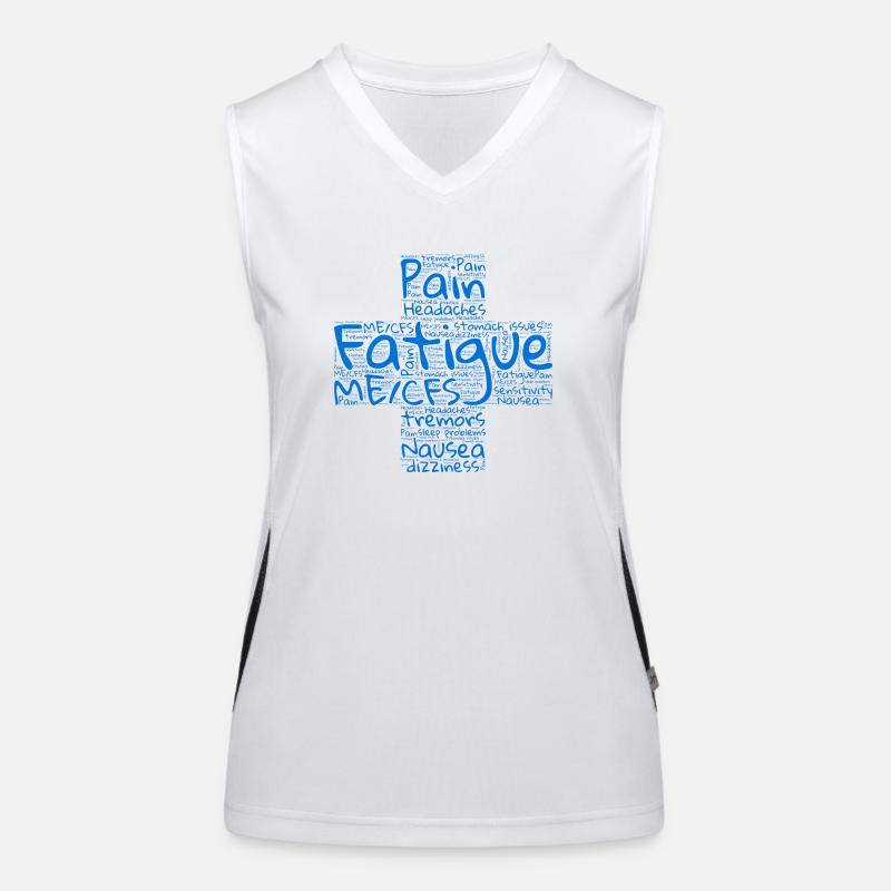 ME/CFS symptom cross Women's Functional Contrast Tank Top