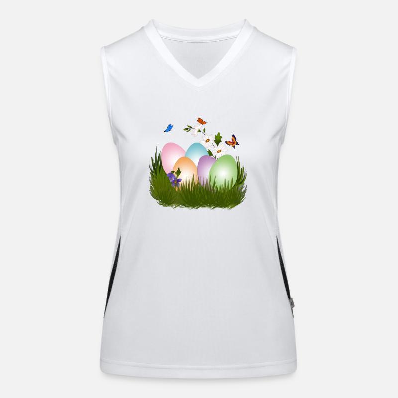 easter eggs hunt Women's Functional Contrast Tank Top
