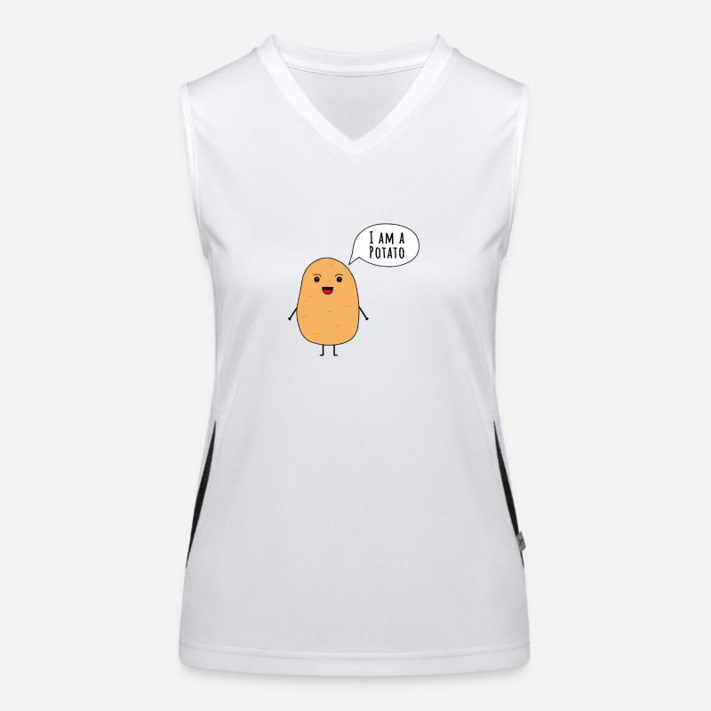 I am a potato Women's Functional Contrast Tank Top