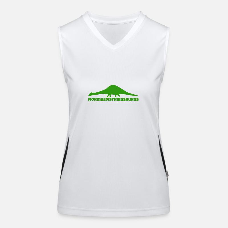 Math Symbol Normaldistribusaurus Dinosaurus Gift Funktionelles Kontrast-Tank Top für Frauen