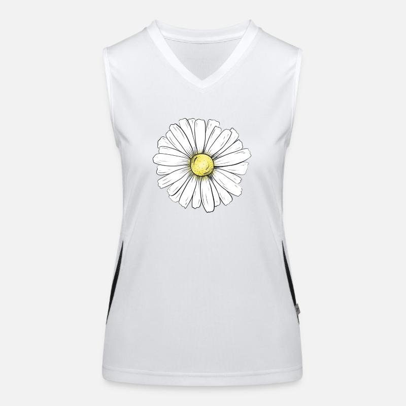 Minimalistisches Gänseblümchen Funktionelles Kontrast-Tank Top für Frauen