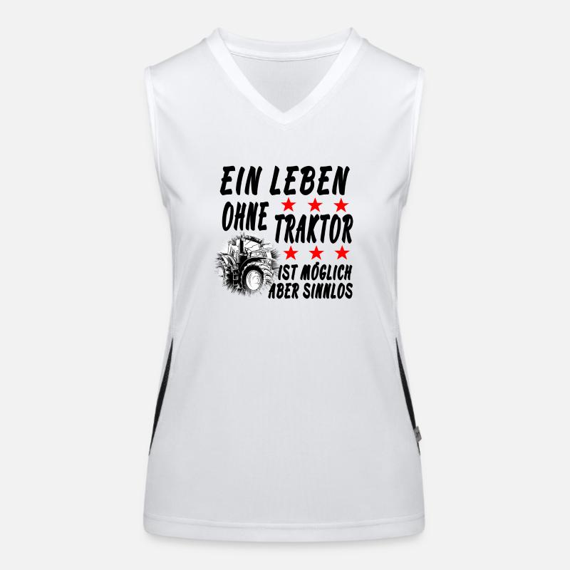 Traktor Funktionelles Kontrast-Tank Top für Frauen