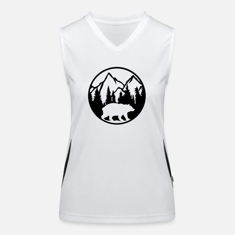 Bear Mountains Forest Women's Functional Contrast Tank Top