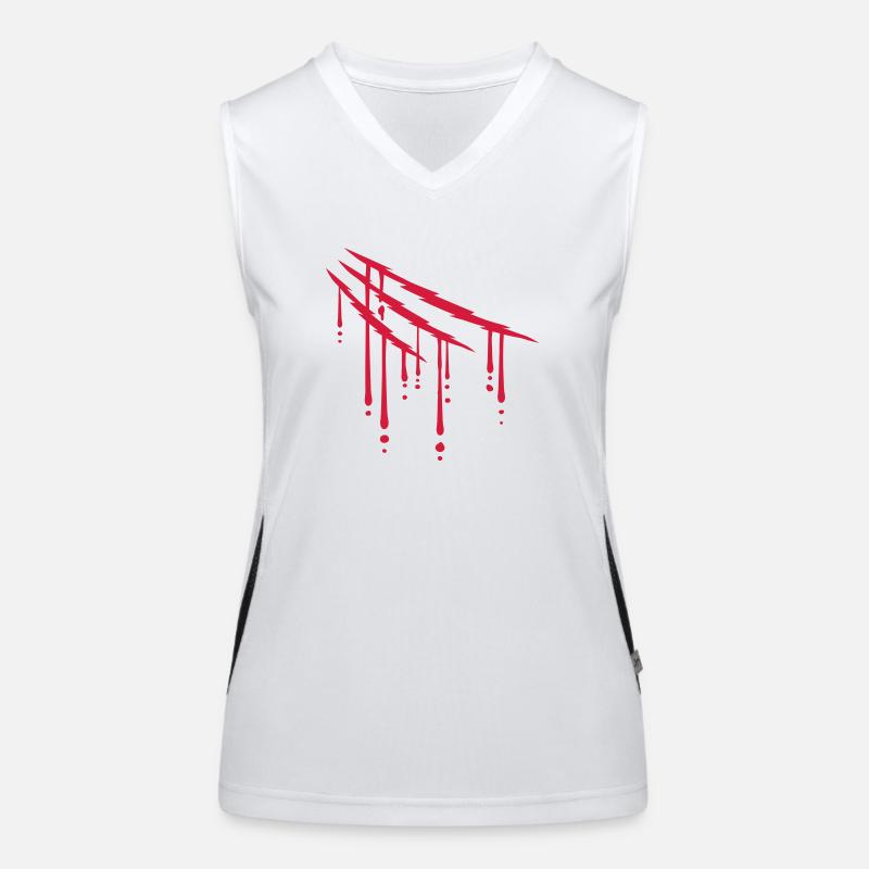 Blut Tropfen Kratzer Funktionelles Kontrast-Tank Top für Frauen