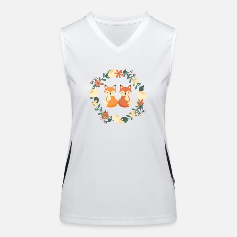 Fox-Geschwister Funktionelles Kontrast-Tank Top für Frauen