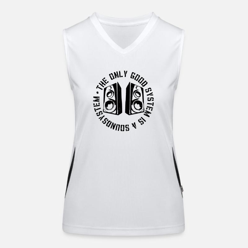 The Only Good System is a Soundsystem - Women's Functional Contrast Tank Top - white/black