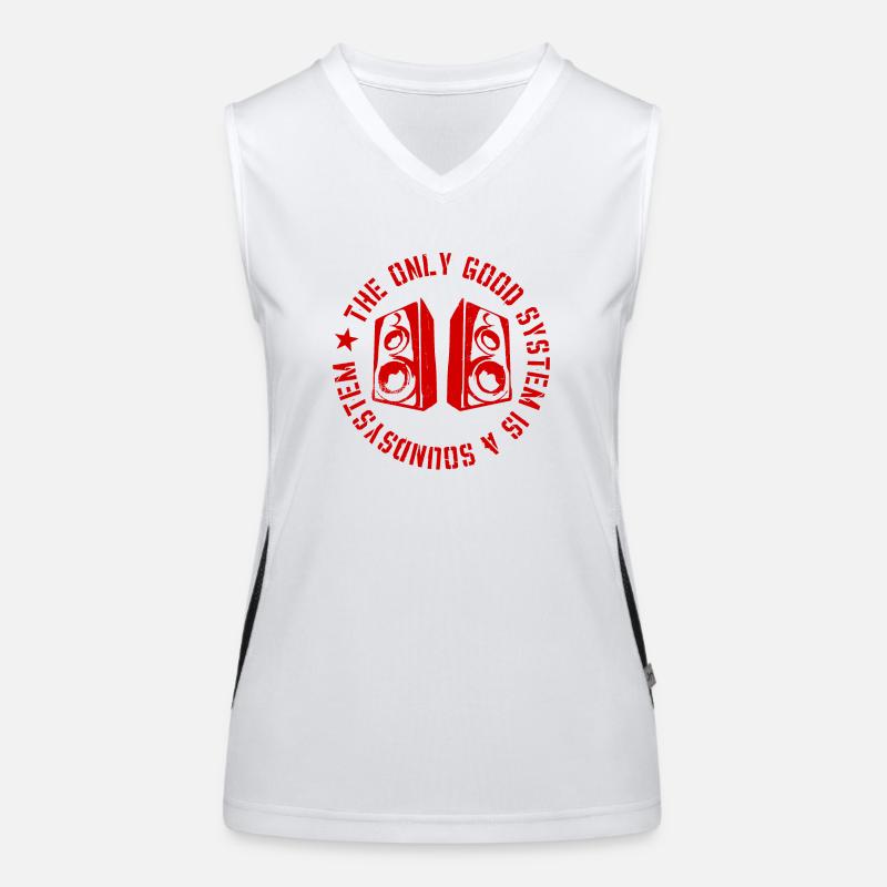 The Only Good System is a Soundsystem Funktionelles Kontrast-Tank Top für Frauen