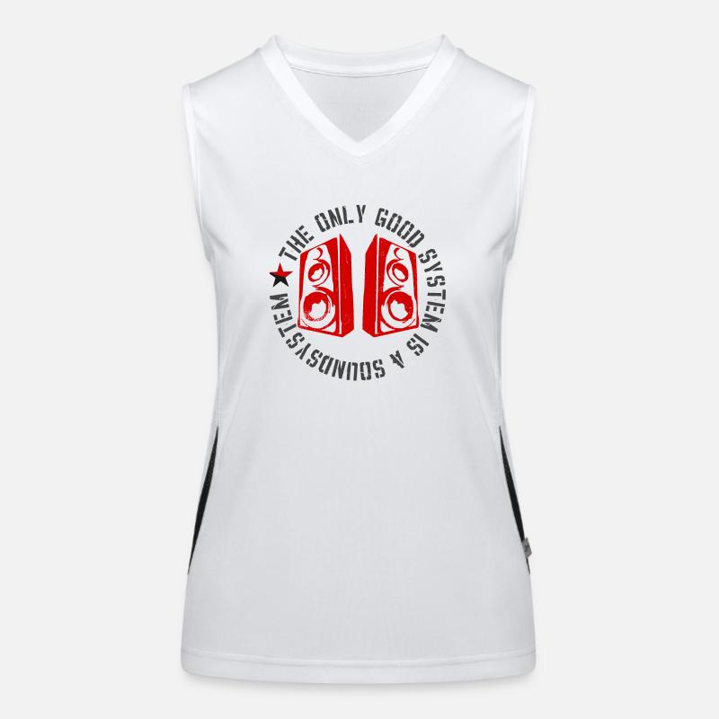 The only good system is a soundsystem Funktionelles Kontrast-Tank Top für Frauen