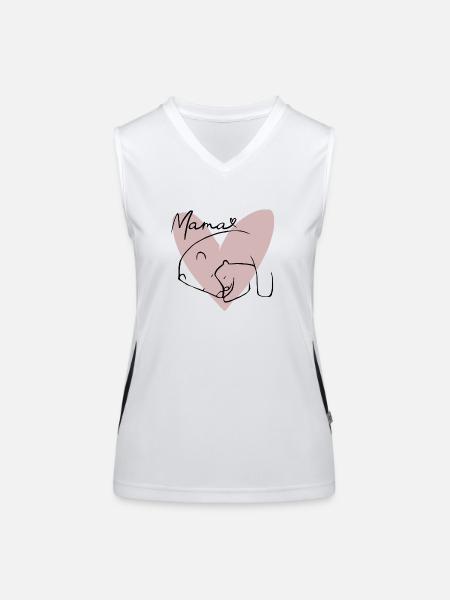 Mama Bear - Women's Functional Contrast Tank Top - white/black - Front