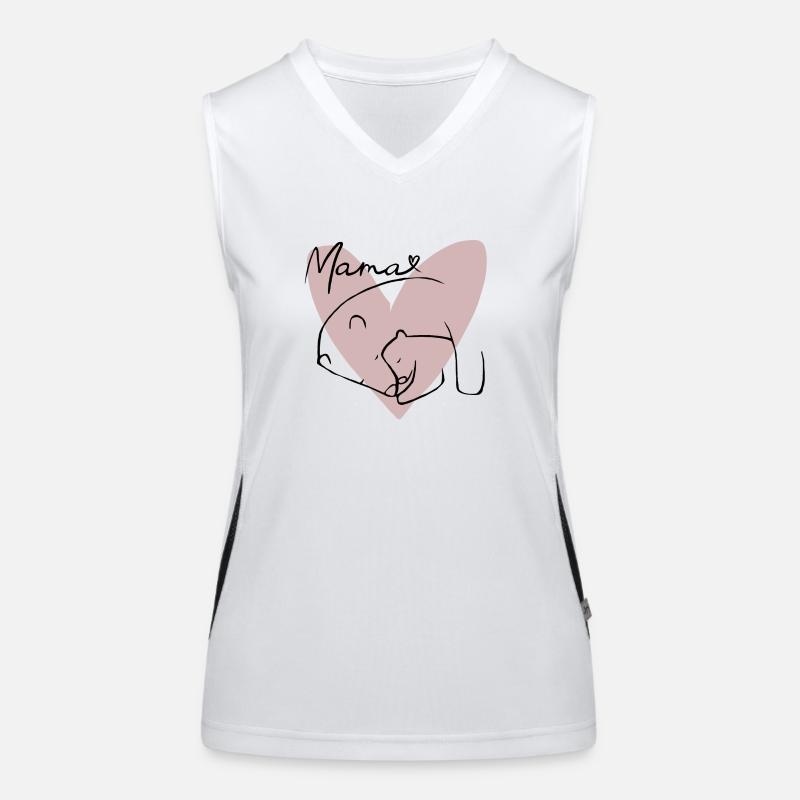 Mama-Bär Funktionelles Kontrast-Tank Top für Frauen