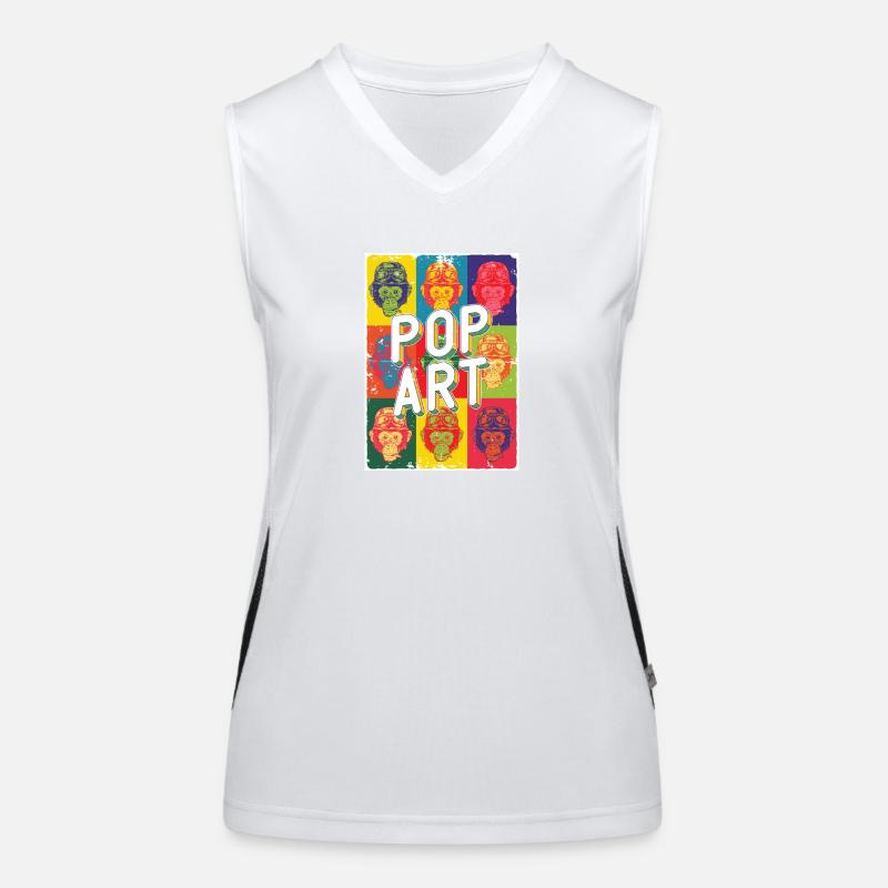 Pop Art Funktionelles Kontrast-Tank Top für Frauen