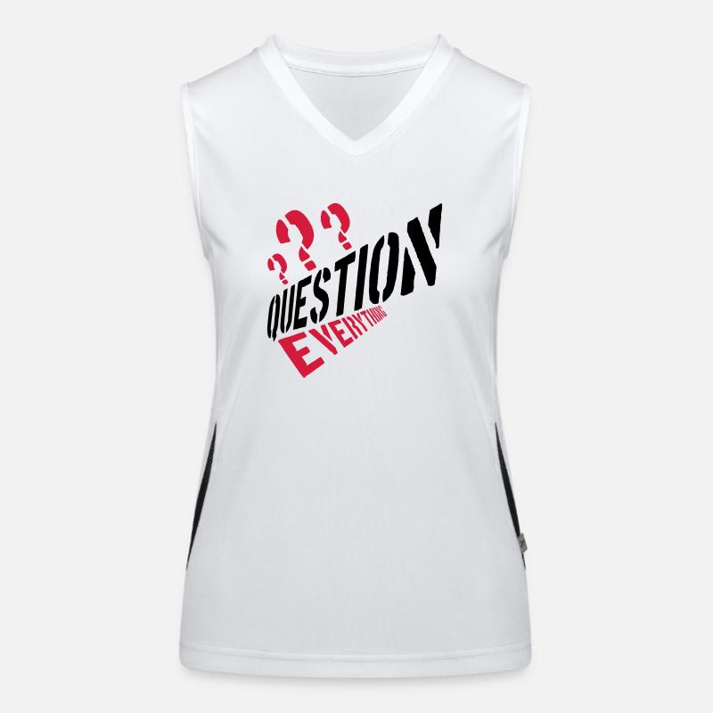 Verschwörung Question Everything Funktionelles Kontrast-Tank Top für Frauen