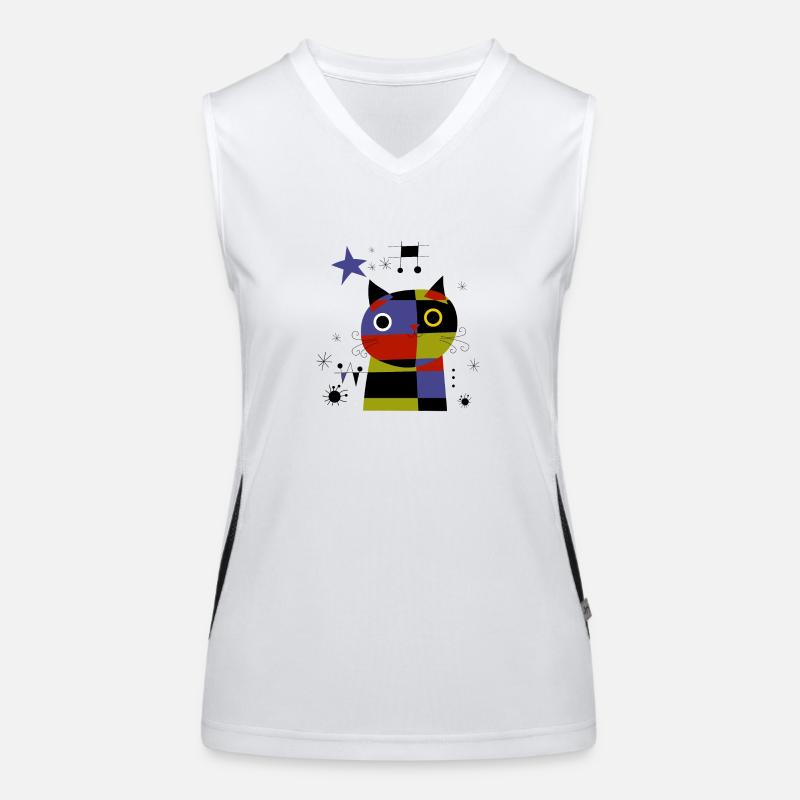 Katze Funktionelles Kontrast-Tank Top für Frauen