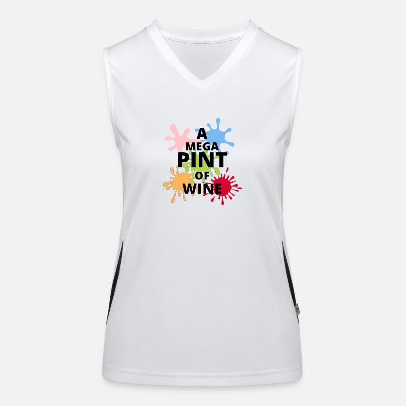 Ein Mega-Pint Wein Funktionelles Kontrast-Tank Top für Frauen