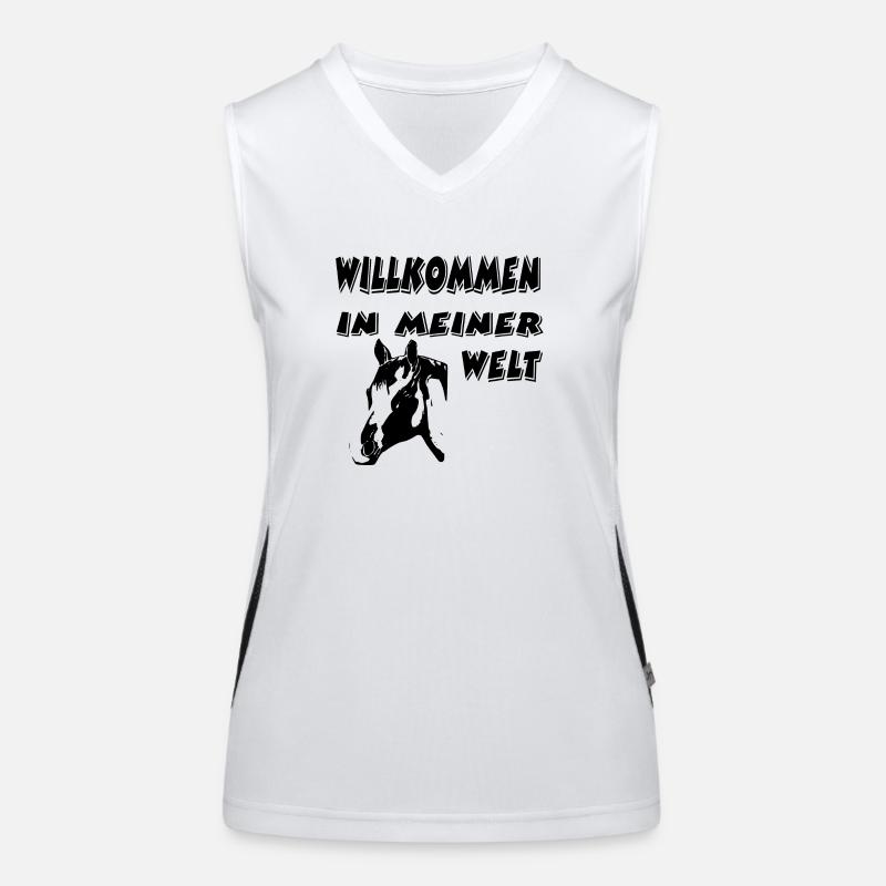 Pferd Funktionelles Kontrast-Tank Top für Frauen